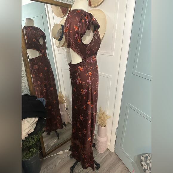 Free People Butterfly Babe Maxi Dress in Burgundy and Pink - Picture 6 of 8